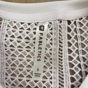 Fabletics Tops - Fabletics Sophie Tunic White Mesh Small Fabletics Tops - Fabletics Sophie Tunic White Mesh Small